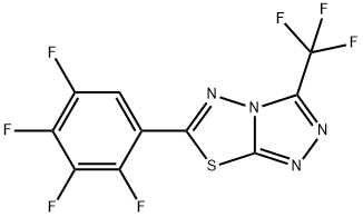 6-(2,3,4,5-tetrafluorophenyl)-3-(trifluoromethyl)[1,2,4]triazolo[3,4-b][1,3,4]thiadiazole 结构式