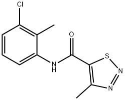 N-(3-chloro-2-methylphenyl)-4-methyl-1,2,3-thiadiazole-5-carboxamide 结构式