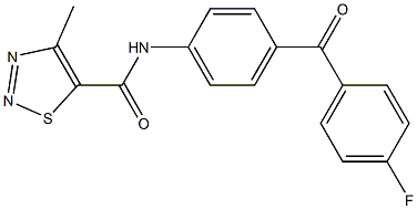 N-[4-(4-fluorobenzoyl)phenyl]-4-methyl-1,2,3-thiadiazole-5-carboxamide 结构式