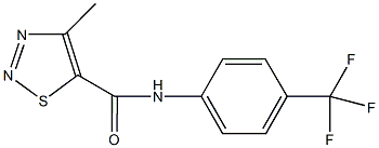 4-methyl-N-[4-(trifluoromethyl)phenyl]-1,2,3-thiadiazole-5-carboxamide 结构式