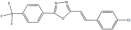 2-[2-(4-chlorophenyl)vinyl]-5-[4-(trifluoromethyl)phenyl]-1,3,4-oxadiazole 结构式