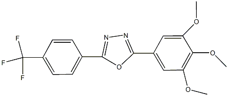 2-[4-(trifluoromethyl)phenyl]-5-(3,4,5-trimethoxyphenyl)-1,3,4-oxadiazole 结构式