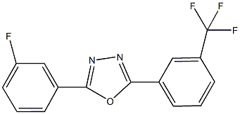 2-(3-fluorophenyl)-5-[3-(trifluoromethyl)phenyl]-1,3,4-oxadiazole 结构式