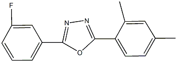 2-(2,4-dimethylphenyl)-5-(3-fluorophenyl)-1,3,4-oxadiazole 结构式