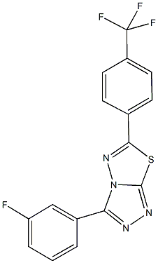 3-(3-fluorophenyl)-6-[4-(trifluoromethyl)phenyl][1,2,4]triazolo[3,4-b][1,3,4]thiadiazole 结构式