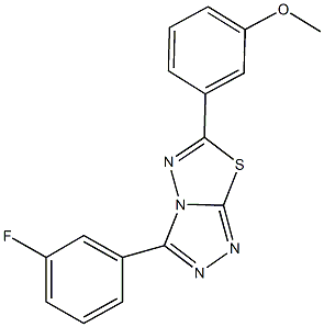 3-[3-(3-fluorophenyl)[1,2,4]triazolo[3,4-b][1,3,4]thiadiazol-6-yl]phenyl methyl ether 结构式