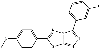 4-[3-(3-fluorophenyl)[1,2,4]triazolo[3,4-b][1,3,4]thiadiazol-6-yl]phenyl methyl ether 结构式