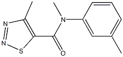 N,4-dimethyl-N-(3-methylphenyl)-1,2,3-thiadiazole-5-carboxamide 结构式