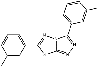 3-(3-fluorophenyl)-6-(3-methylphenyl)[1,2,4]triazolo[3,4-b][1,3,4]thiadiazole 结构式