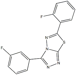6-(2-fluorophenyl)-3-(3-fluorophenyl)[1,2,4]triazolo[3,4-b][1,3,4]thiadiazole 结构式