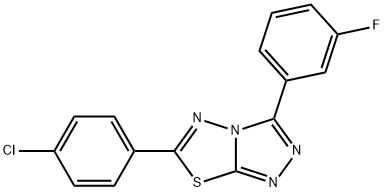 6-(4-chlorophenyl)-3-(3-fluorophenyl)[1,2,4]triazolo[3,4-b][1,3,4]thiadiazole 结构式