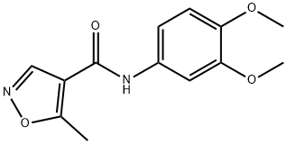 N-(3,4-dimethoxyphenyl)-5-methyl-4-isoxazolecarboxamide 结构式