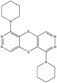 1,6-di(1-piperidinyl)pyridazino[4',5':5,6][1,4]dithiino[2,3-d]pyridazine 结构式