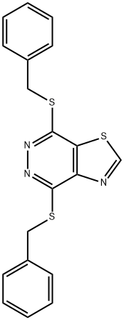 4,7-bis(benzylsulfanyl)[1,3]thiazolo[4,5-d]pyridazine 结构式