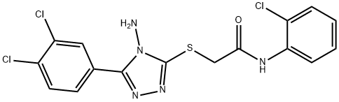 2-{[4-amino-5-(3,4-dichlorophenyl)-4H-1,2,4-triazol-3-yl]thio}-N-(2-chlorophenyl)acetamide 结构式