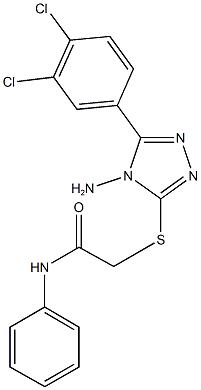 2-{[4-amino-5-(3,4-dichlorophenyl)-4H-1,2,4-triazol-3-yl]thio}-N-phenylacetamide 结构式