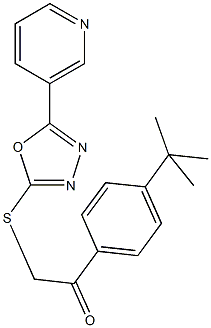 1-(4-tert-butylphenyl)-2-{[5-(3-pyridinyl)-1,3,4-oxadiazol-2-yl]thio}ethanone 结构式