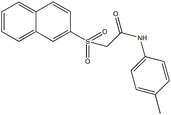 N-(4-methylphenyl)-2-(2-naphthylsulfonyl)acetamide 结构式