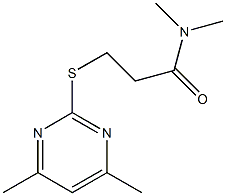 3-[(4,6-dimethyl-2-pyrimidinyl)sulfanyl]-N,N-dimethylpropanamide 结构式