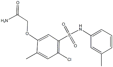 2-[4-chloro-2-methyl-5-(3-toluidinosulfonyl)phenoxy]acetamide 结构式