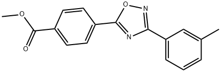 methyl 4-[3-(3-methylphenyl)-1,2,4-oxadiazol-5-yl]benzoate 结构式