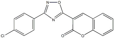 3-[3-(4-chlorophenyl)-1,2,4-oxadiazol-5-yl]-2H-chromen-2-one 结构式