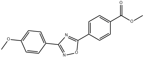 methyl 4-[3-(4-methoxyphenyl)-1,2,4-oxadiazol-5-yl]benzoate 结构式