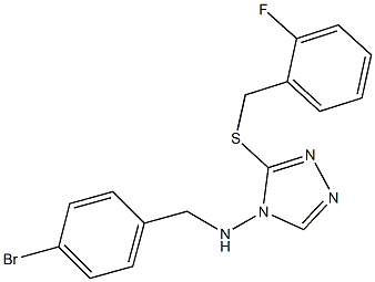 N-(4-bromobenzyl)-N-{3-[(2-fluorobenzyl)sulfanyl]-4H-1,2,4-triazol-4-yl}amine 结构式