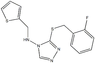 N-{3-[(2-fluorobenzyl)thio]-4H-1,2,4-triazol-4-yl}-N-(2-thienylmethyl)amine 结构式