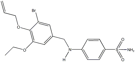 4-{[4-(allyloxy)-3-bromo-5-ethoxybenzyl]amino}benzenesulfonamide 结构式