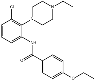 N-[3-chloro-2-(4-ethyl-1-piperazinyl)phenyl]-4-ethoxybenzamide 结构式