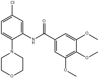 N-[5-chloro-2-(4-morpholinyl)phenyl]-3,4,5-trimethoxybenzamide 结构式