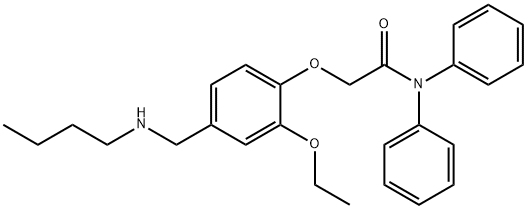 2-{4-[(butylamino)methyl]-2-ethoxyphenoxy}-N,N-diphenylacetamide 结构式