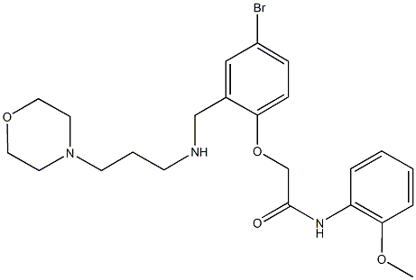 2-[4-bromo-2-({[3-(4-morpholinyl)propyl]amino}methyl)phenoxy]-N-(2-methoxyphenyl)acetamide 结构式