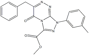 methyl 6-benzyl-1-(3-methylphenyl)-5-oxo-1,5-dihydro[1,2,4]triazolo[3,4-c][1,2,4]triazine-3-carboxylate 结构式
