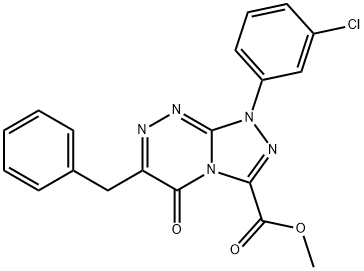 methyl 6-benzyl-1-(3-chlorophenyl)-5-oxo-1,5-dihydro[1,2,4]triazolo[3,4-c][1,2,4]triazine-3-carboxylate 结构式