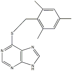 mesitylmethyl 9H-purin-6-yl sulfide 结构式