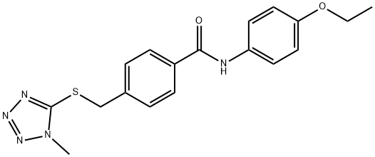 N-(4-ethoxyphenyl)-4-{[(1-methyl-1H-tetraazol-5-yl)sulfanyl]methyl}benzamide 结构式