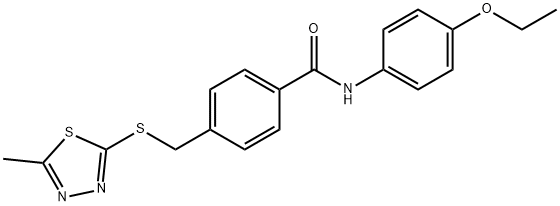 N-(4-ethoxyphenyl)-4-{[(5-methyl-1,3,4-thiadiazol-2-yl)sulfanyl]methyl}benzamide 结构式