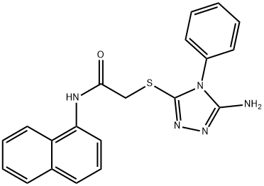2-[(5-amino-4-phenyl-4H-1,2,4-triazol-3-yl)sulfanyl]-N-(1-naphthyl)acetamide 结构式