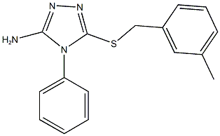 5-[(3-methylbenzyl)sulfanyl]-4-phenyl-4H-1,2,4-triazol-3-amine 结构式