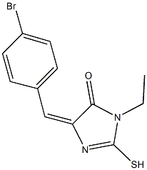 5-(4-bromobenzylidene)-3-ethyl-2-sulfanyl-3,5-dihydro-4H-imidazol-4-one 结构式