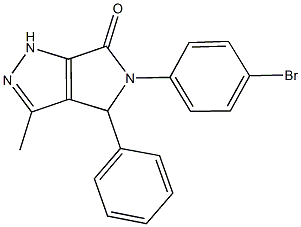 5-(4-bromophenyl)-3-methyl-4-phenyl-4,5-dihydropyrrolo[3,4-c]pyrazol-6(1H)-one 结构式