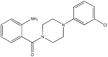 2-{[4-(3-chlorophenyl)-1-piperazinyl]carbonyl}phenylamine 结构式