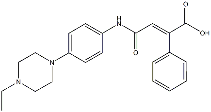 4-[4-(4-ethyl-1-piperazinyl)anilino]-4-oxo-2-phenyl-2-butenoicacid 结构式