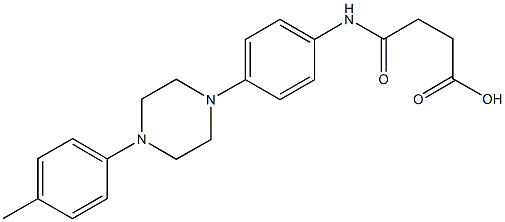 4-{4-[4-(4-methylphenyl)-1-piperazinyl]anilino}-4-oxobutanoic acid 结构式