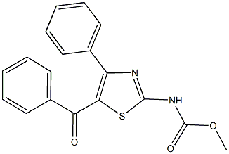 methyl 5-benzoyl-4-phenyl-1,3-thiazol-2-ylcarbamate 结构式