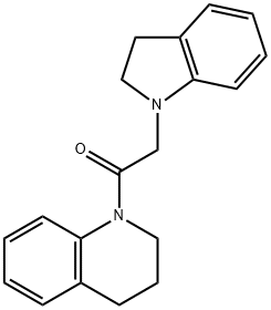 1-(2,3-dihydro-1H-indol-1-ylacetyl)-1,2,3,4-tetrahydroquinoline 结构式