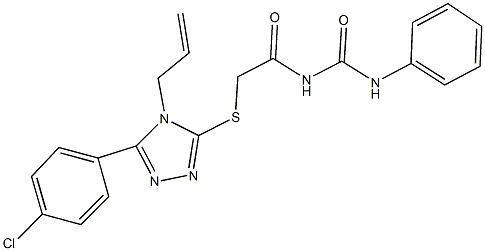 N-({[4-allyl-5-(4-chlorophenyl)-4H-1,2,4-triazol-3-yl]sulfanyl}acetyl)-N'-phenylurea 结构式