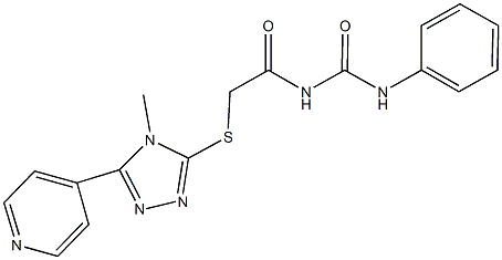 N-({[4-methyl-5-(4-pyridinyl)-4H-1,2,4-triazol-3-yl]sulfanyl}acetyl)-N'-phenylurea 结构式